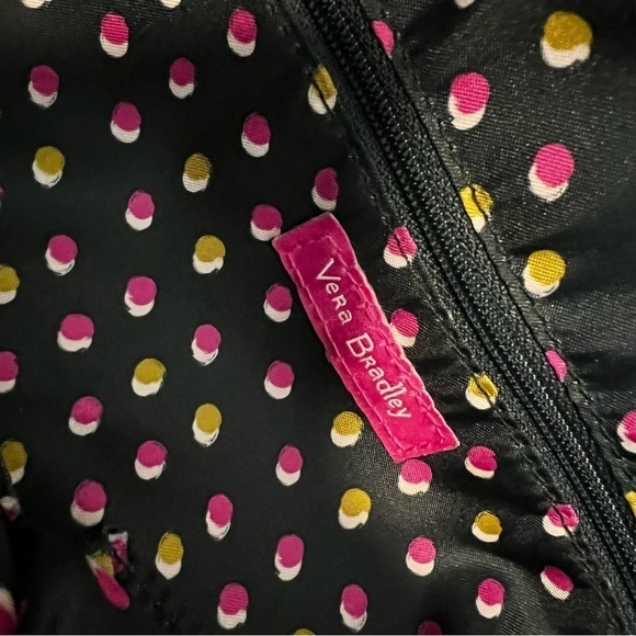 VERA BRADLEY Falling Flowers HADLEY Bag Crossbody Satchel Tech Green Pink 2017 - Picture 13 of 14